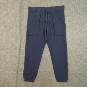 Frank Eileen Pants Womens Large? Eamon Jogger Sweatpants Loungewear Navy